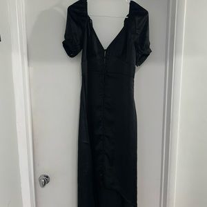 Black high low dress